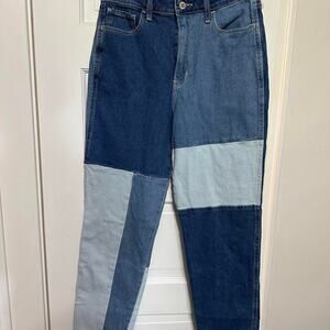 Hollister unique patchwork high waisted jeans